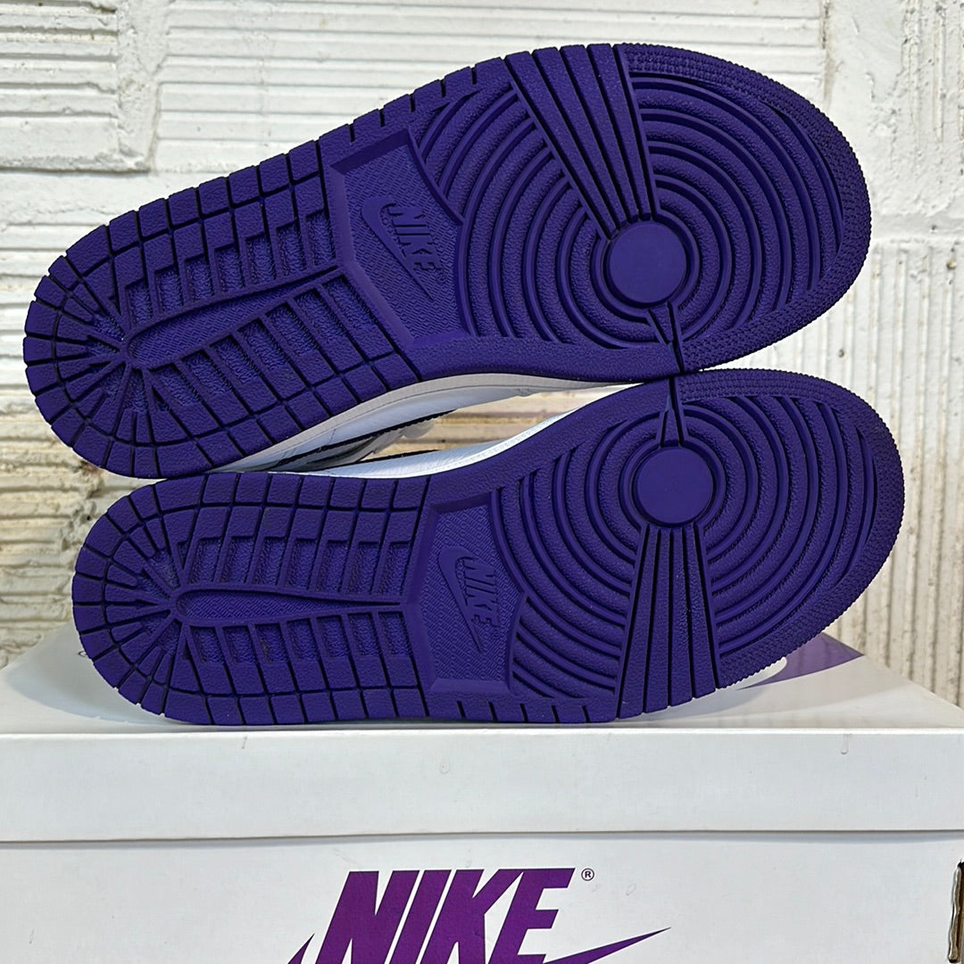 Air Jordan 1 High Purple Metallic Sz 5.5(7W)
