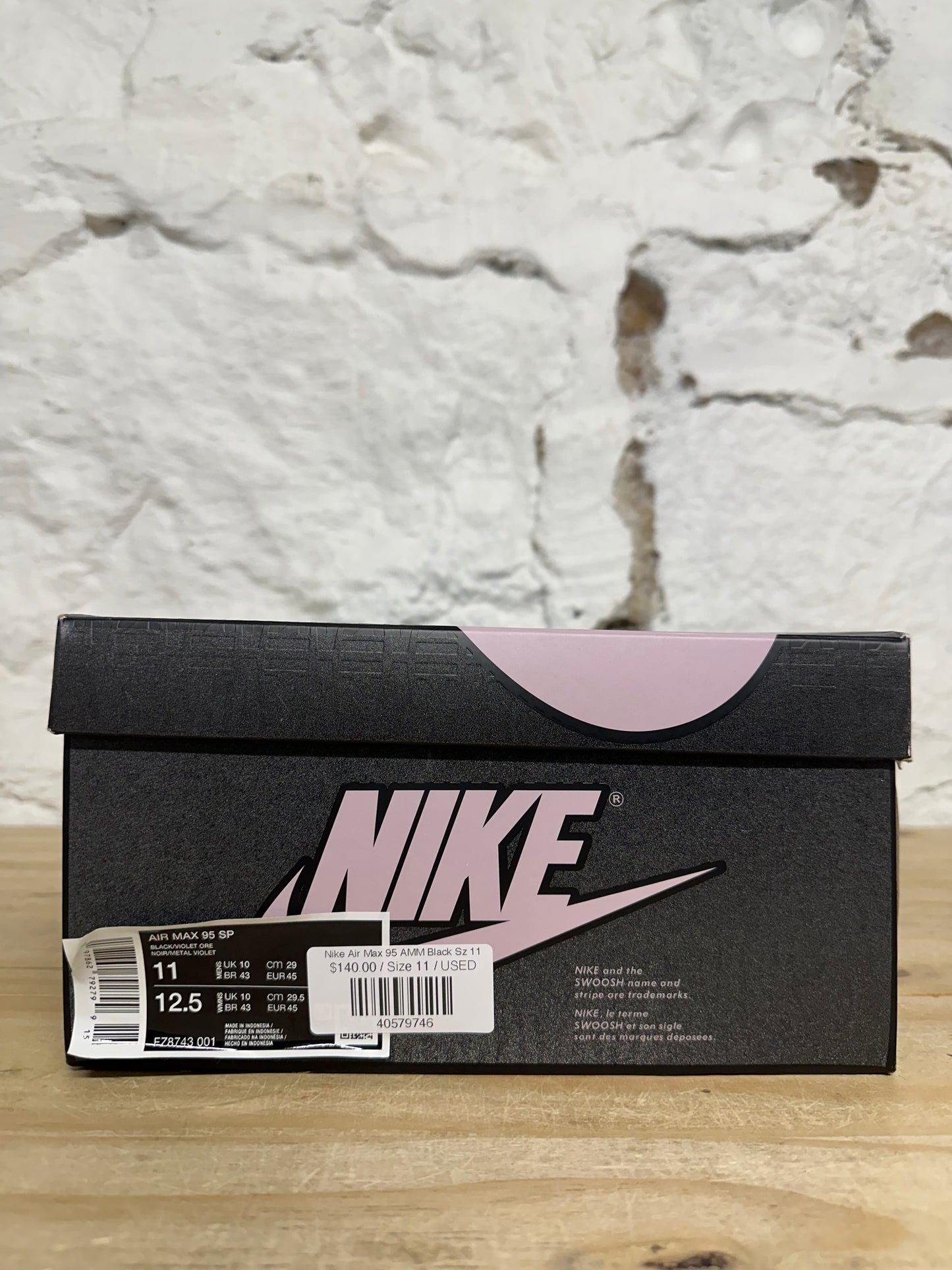 Nike Air Max 95 A Ma Maniere Black Sz 11