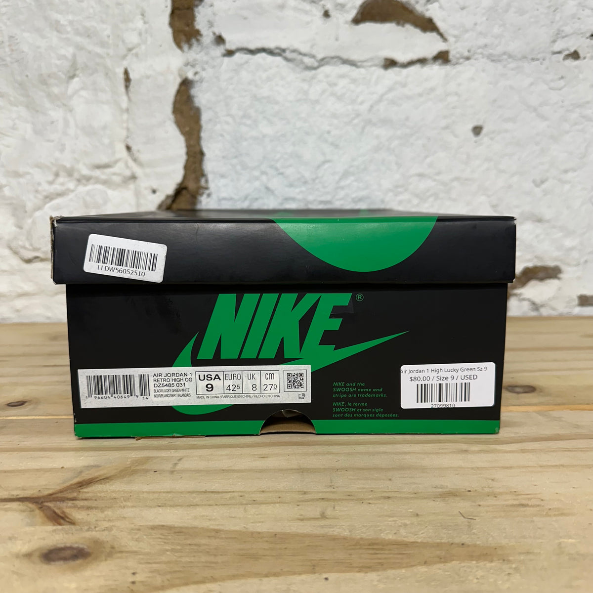 Air Jordan 1 High Lucky Green Sz 9