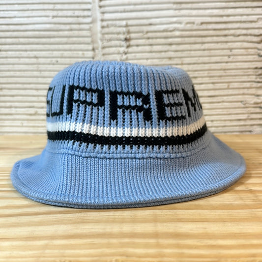 Supreme Knit Logo Crusher Light Blue Hat