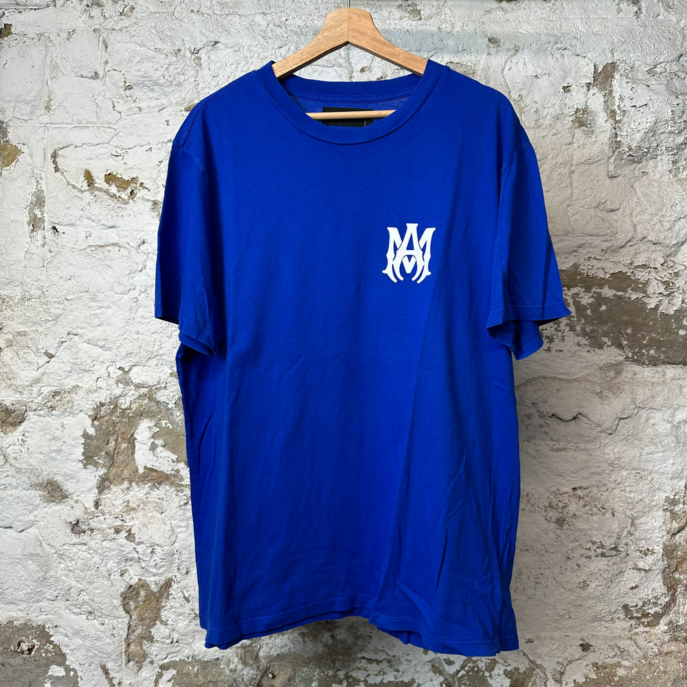 Amiri White MA T-shirt Blue Sz XL