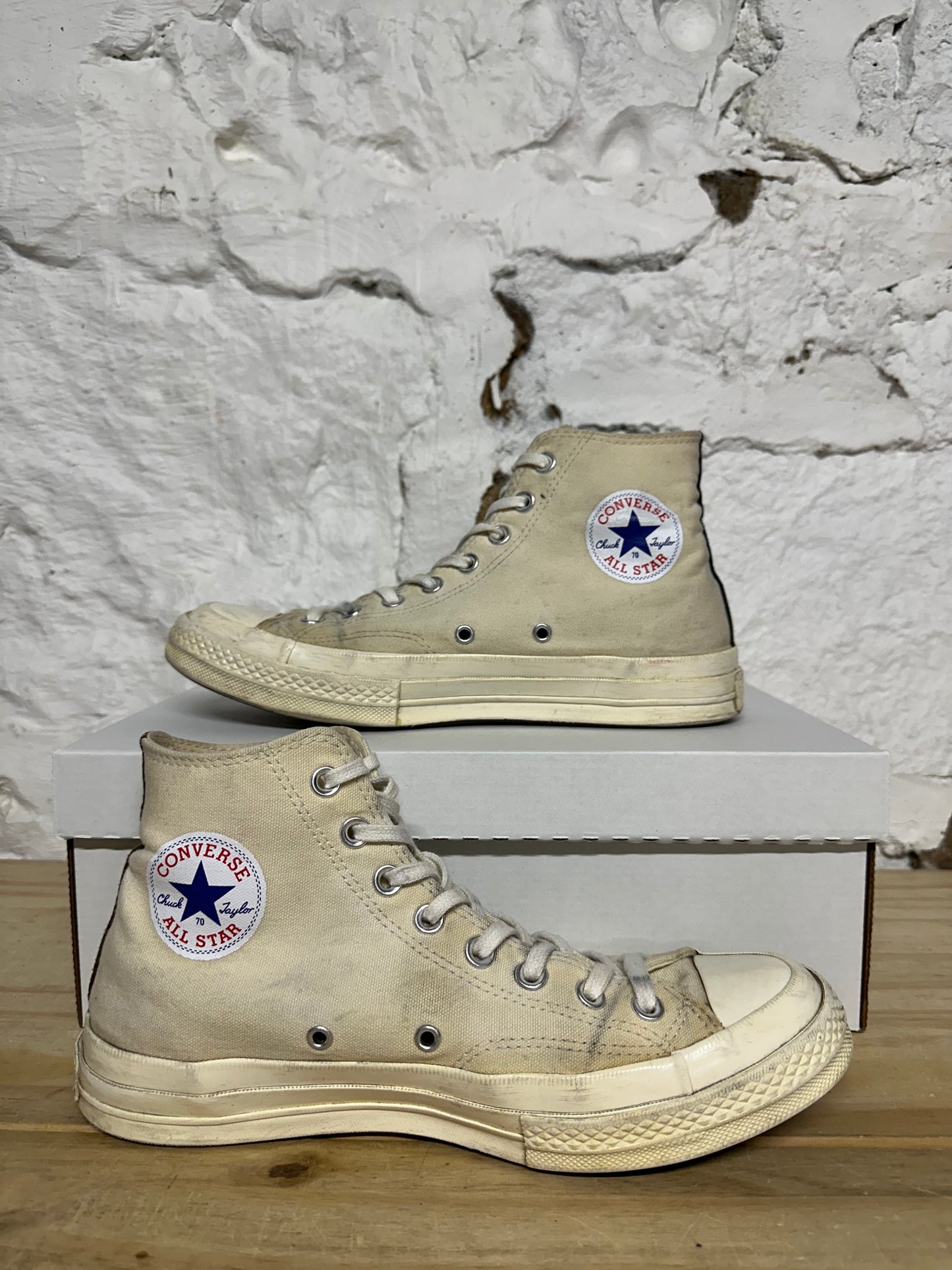 Converse CDG White Red Sz 8.5