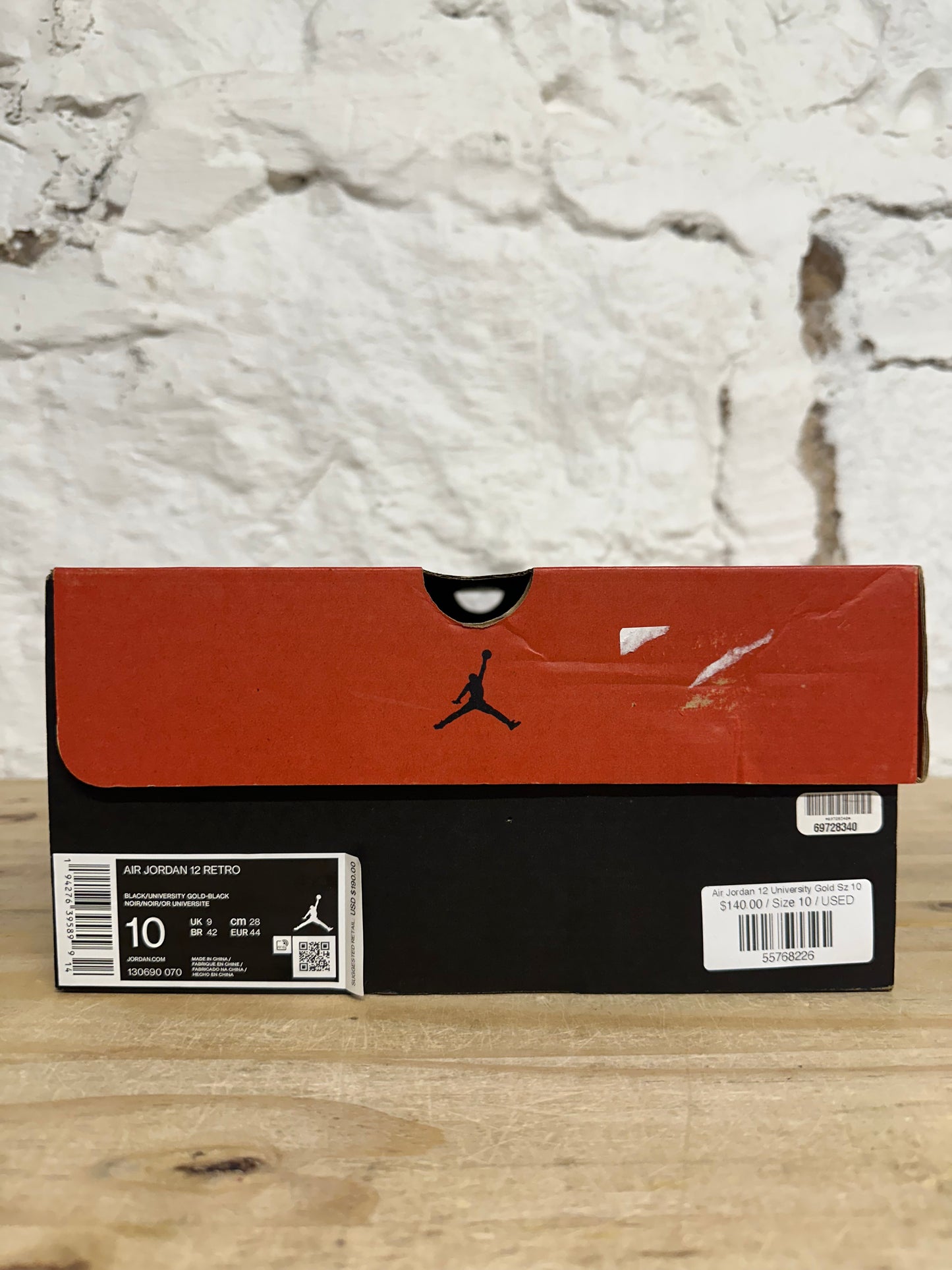 Air Jordan 12 Black University Gold Sz 10