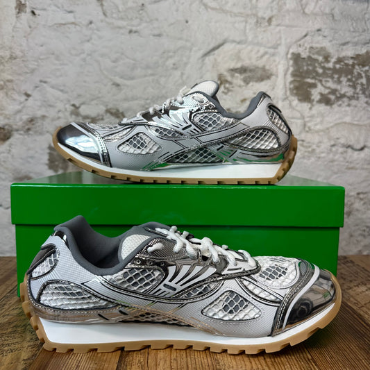 Bottega Veneta Silver White Orbit Sneaker Sz 11 (44) DS