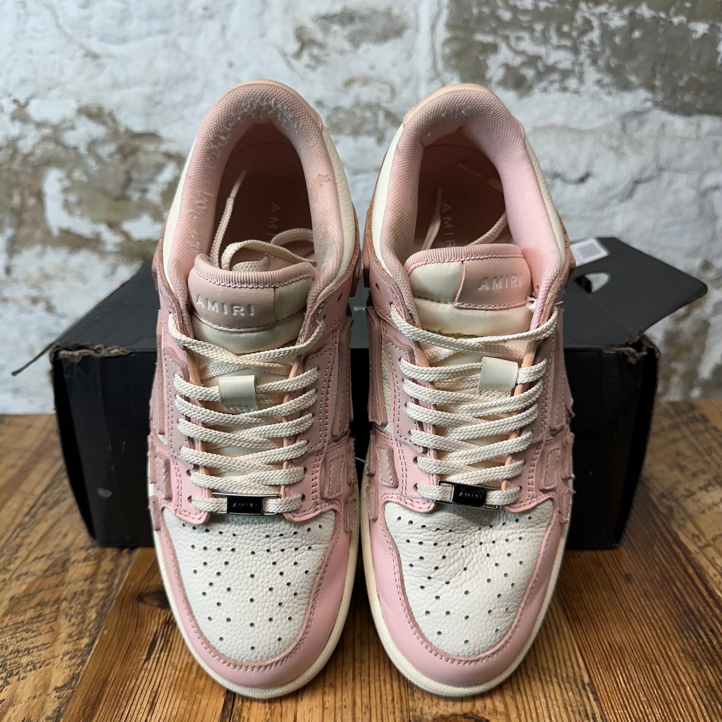 Amiri Dusty Pink Skeleton Pink White Sneaker Sz 7 (40)