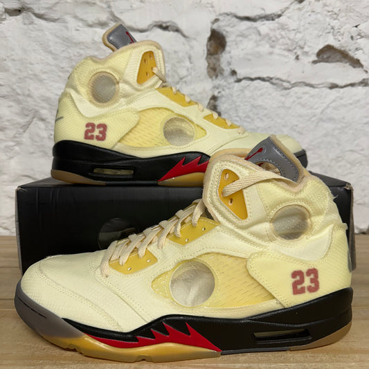 Air Jordan 5 Off-White Sail Sz 13 DS