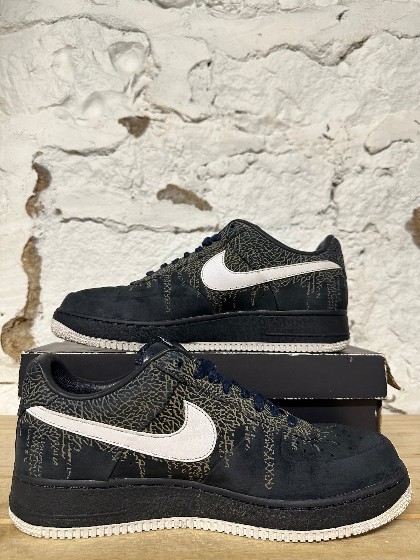Nike Air Force 1 Low Elephant Print Dark Obsidian Sz 11