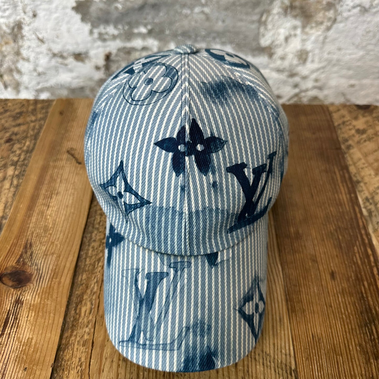 Louis Vuitton Hickory Stripes Monogram Hat Sz (60)