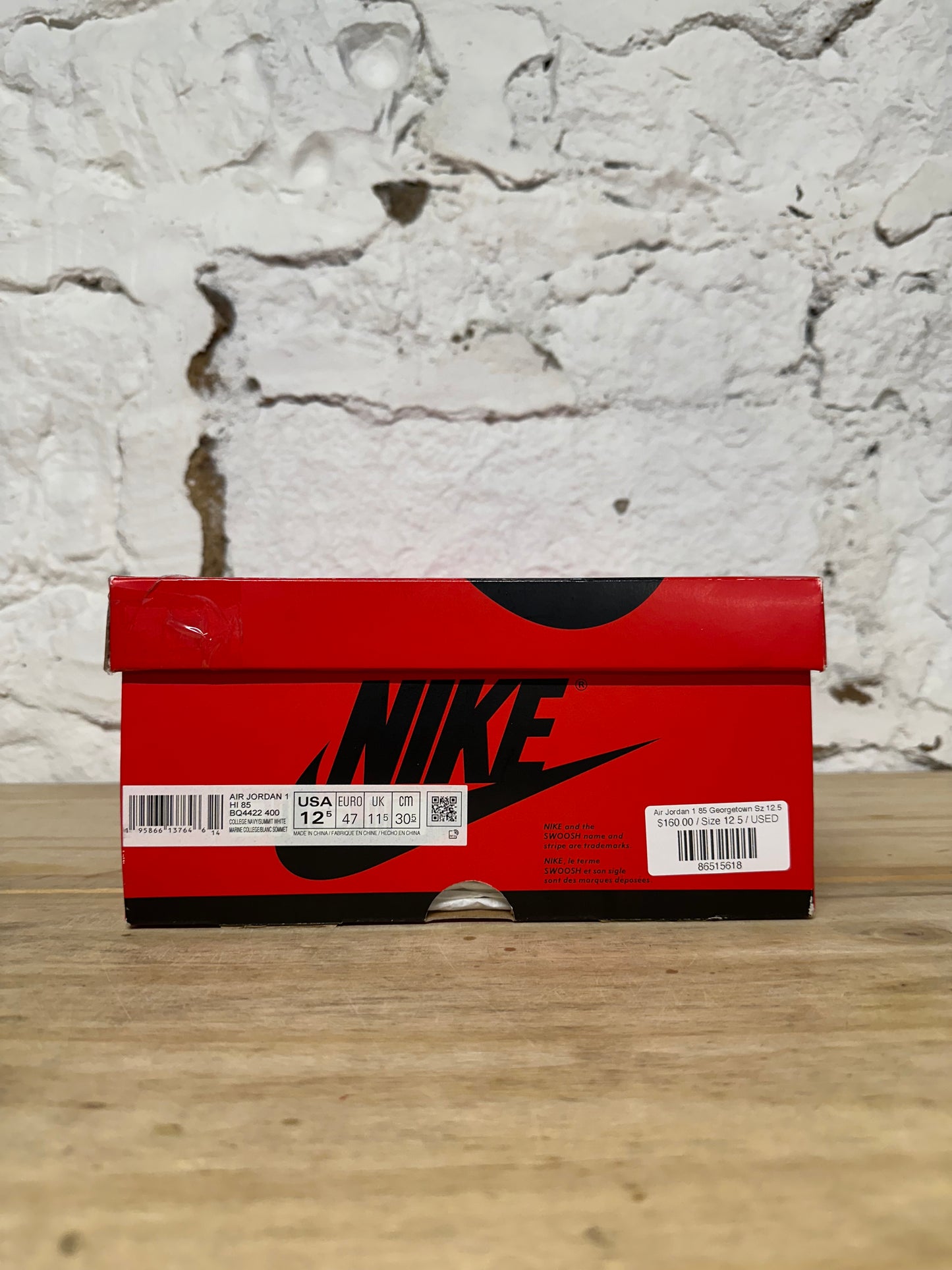 Air Jordan 1 High '85 Georgetown Sz 12.5