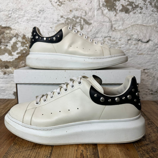 Alexander Mcqueen Black Studded Tab White Sneaker Sz 10 (43) No Box