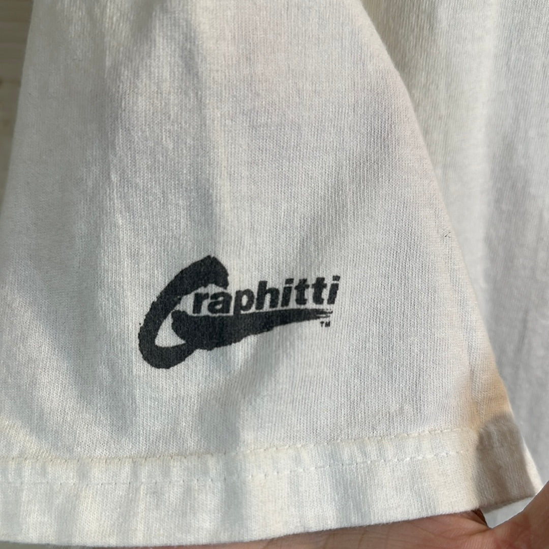 Green Lantern White Tee Sz L