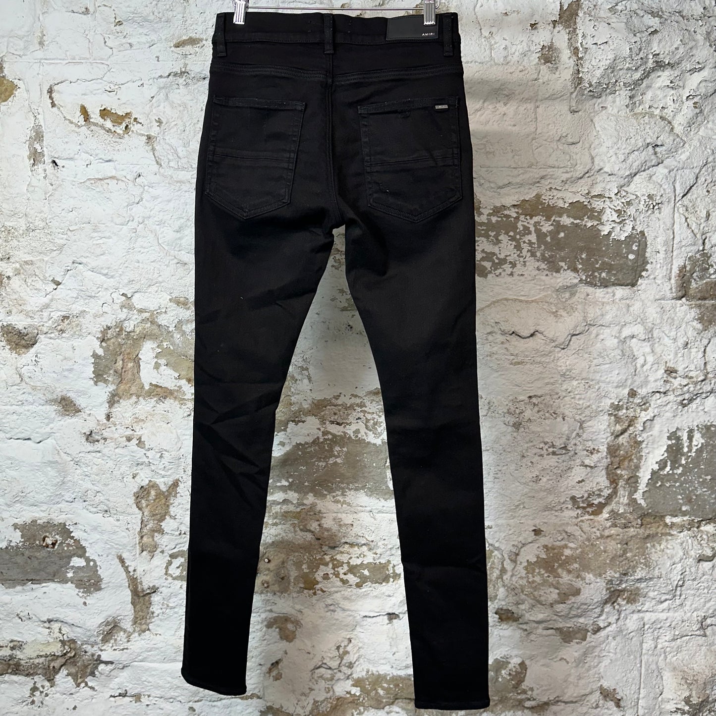 Amiri MX1 Aloha Patch Black Denim Jeans Sz 29