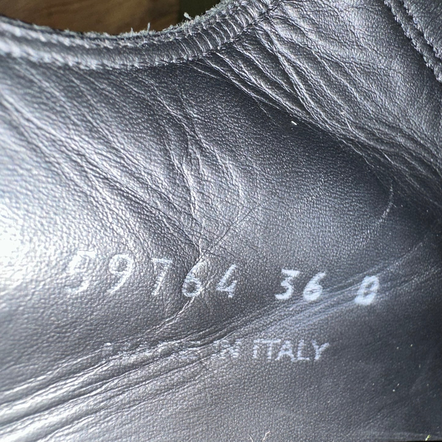 Rick Owens Jumbo Lace Black Leather Milk Sneaker Sz 4.5 (36)