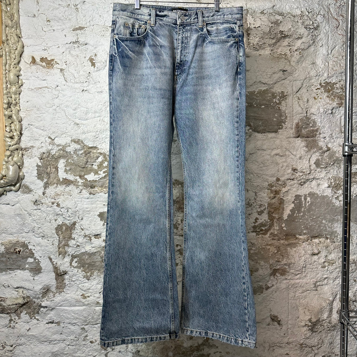 Balenciaga Lost Tape Flare Blue Denim Jeans Sz M