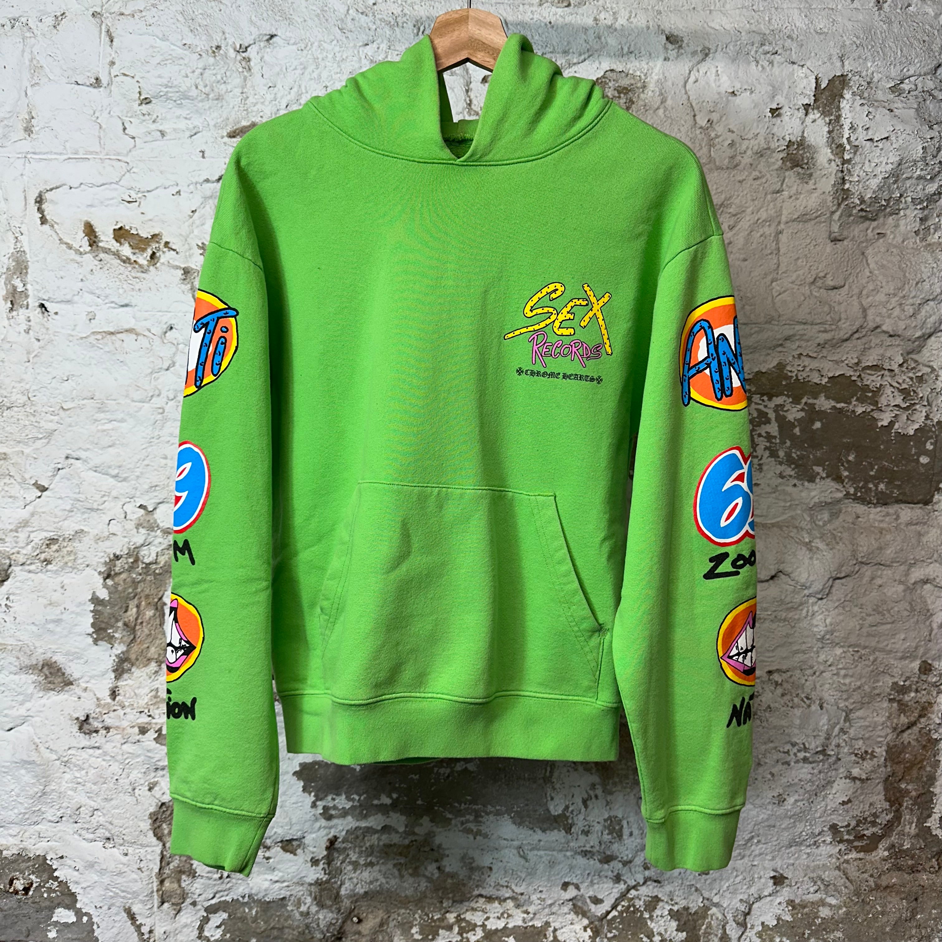 Chrome Hearts Matty Boy Sex Records Hoodie Green Sz S
