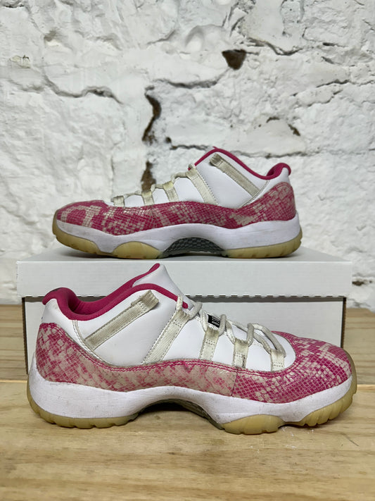 Air Jordan 11 Low Pink Snakeskin Sz 9 (10.5W)