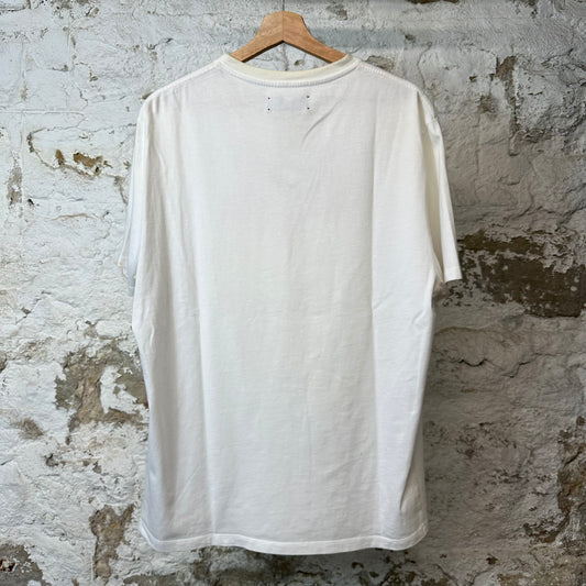 Amiri Red Paisley Rabbit T-shirt White Sz L (Stained)