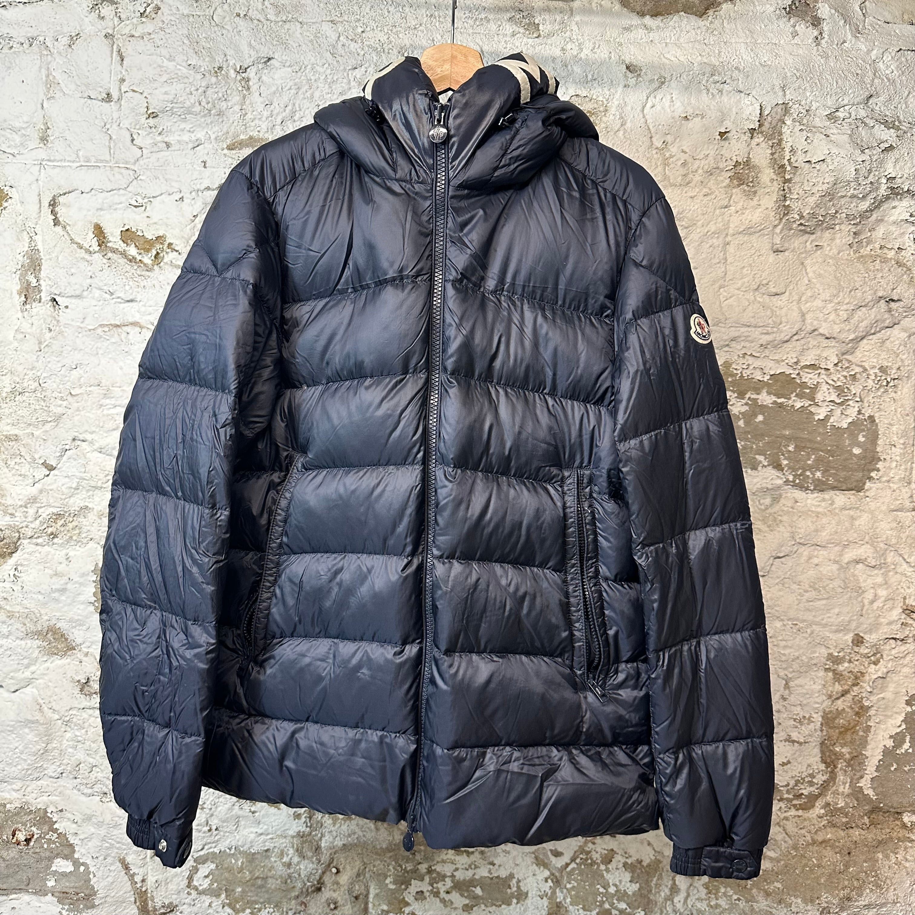 Moncler Salzman Giubbotto Navy Puffer Jacket Sz L (4)