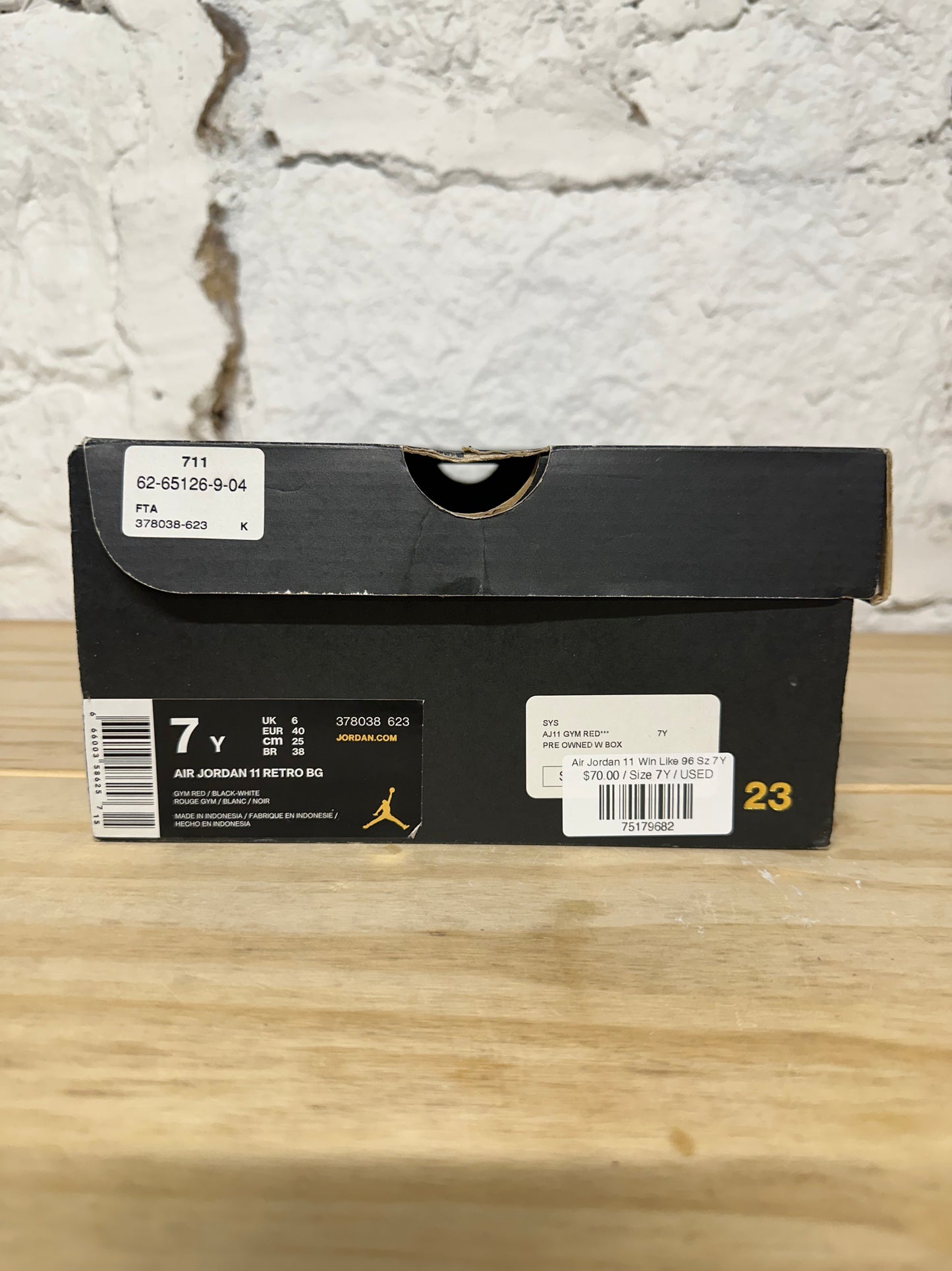 Air Jordan 11 High Win Like 96 Sz 7Y