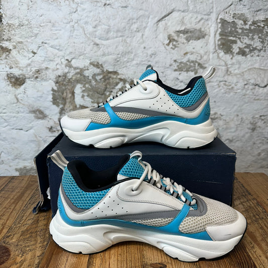 Dior B22 White Grey Teal Blue Sneaker Sz 13 (46)