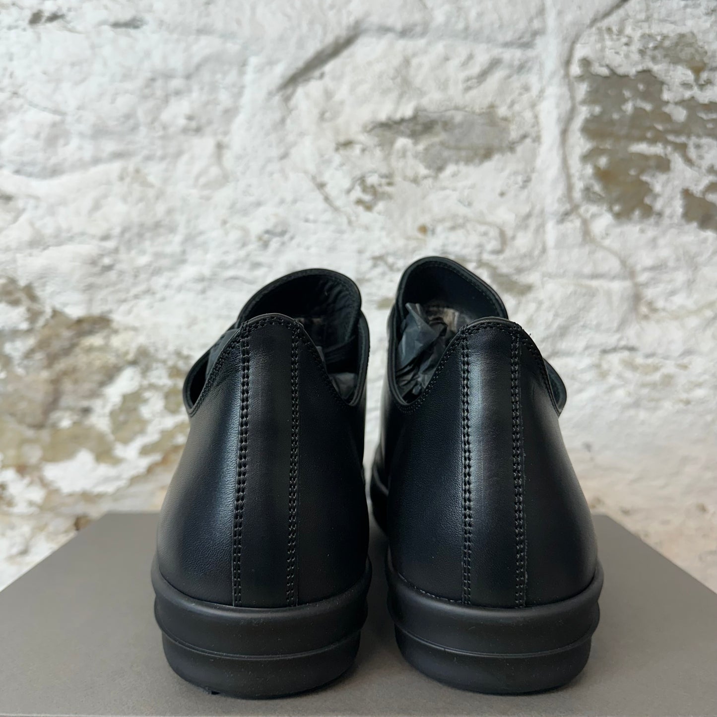 Rick Owens Triple Black Hollywood Low Sneaker DS