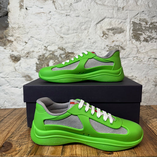 Prada Americas Cup Green Rubber Sneaker Sz 7 (40) DS