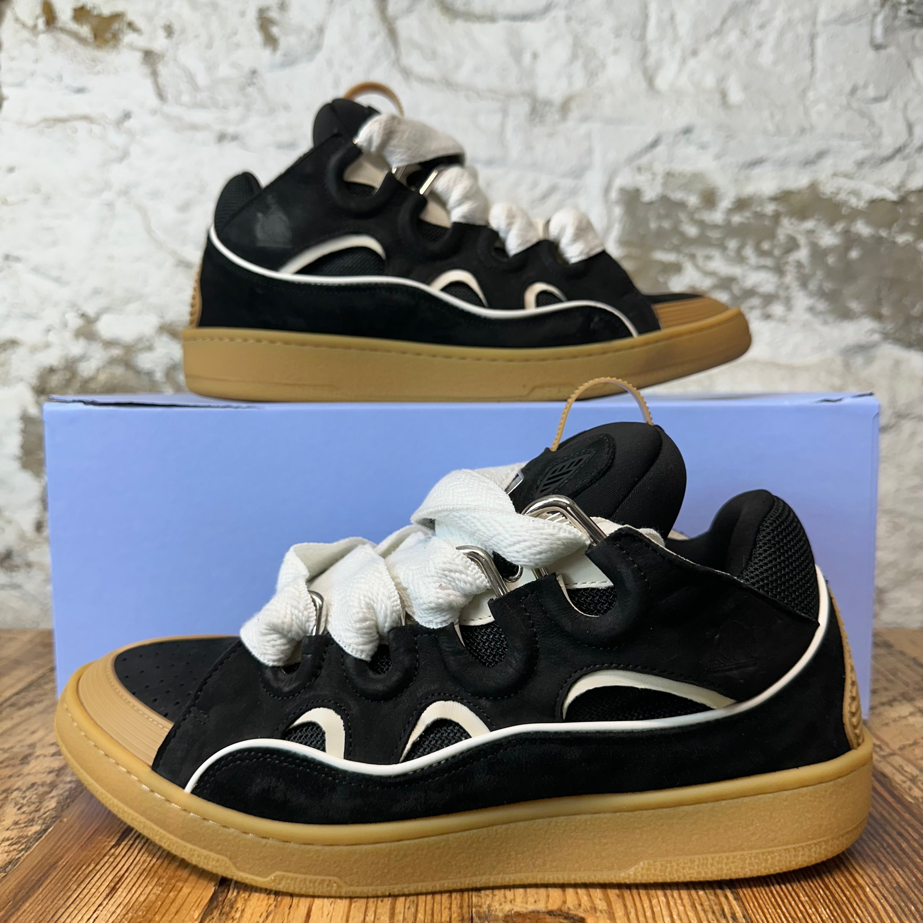 Lanvin Curb White Black Gum Sneaker Sz 11 (44)