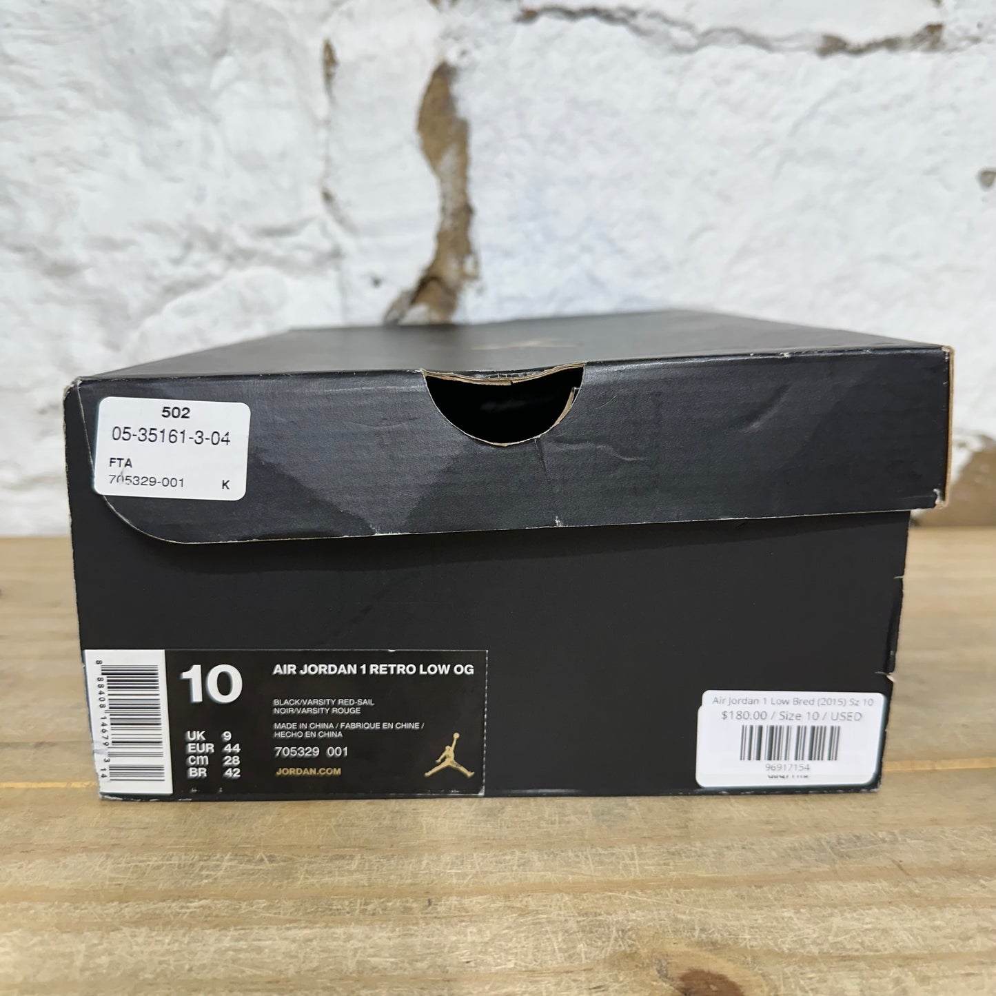 Air Jordan 1 Low Bred (2015) Sz 10