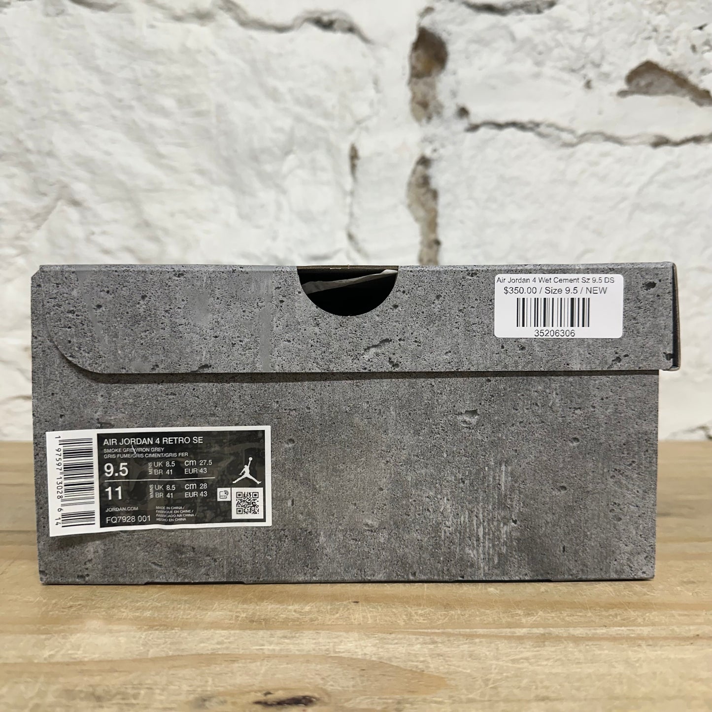 Air Jordan 4 Wet Cement Sz 9.5 DS