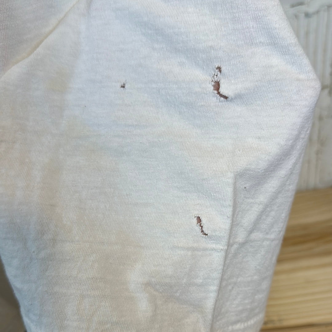 Pebbles and Bam Bam White Tee Sz L