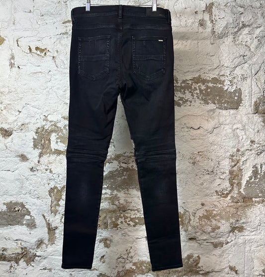 Amiri MX2 Brown Paisley Black Denim Jeans Sz 31