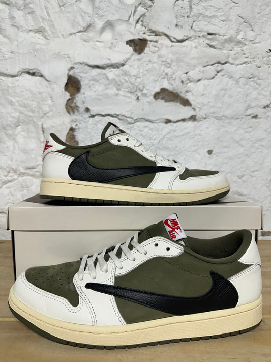 Air Jordan 1 Low Travis Scott Medium Olive Sz 10.5