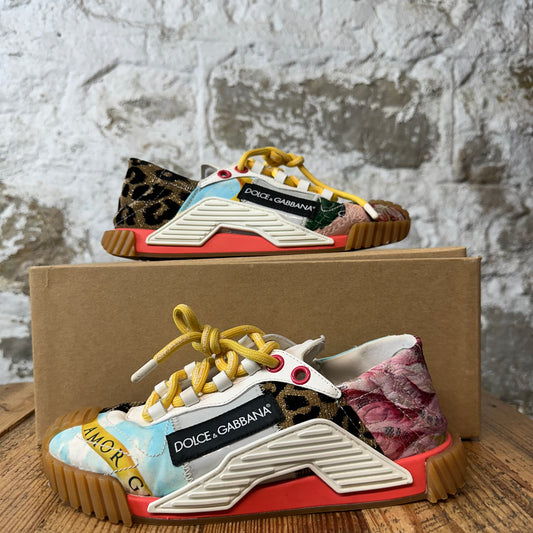 Dolce Gabbana Multicolor Patchwork NS1 Sneaker Sz 5 (37)