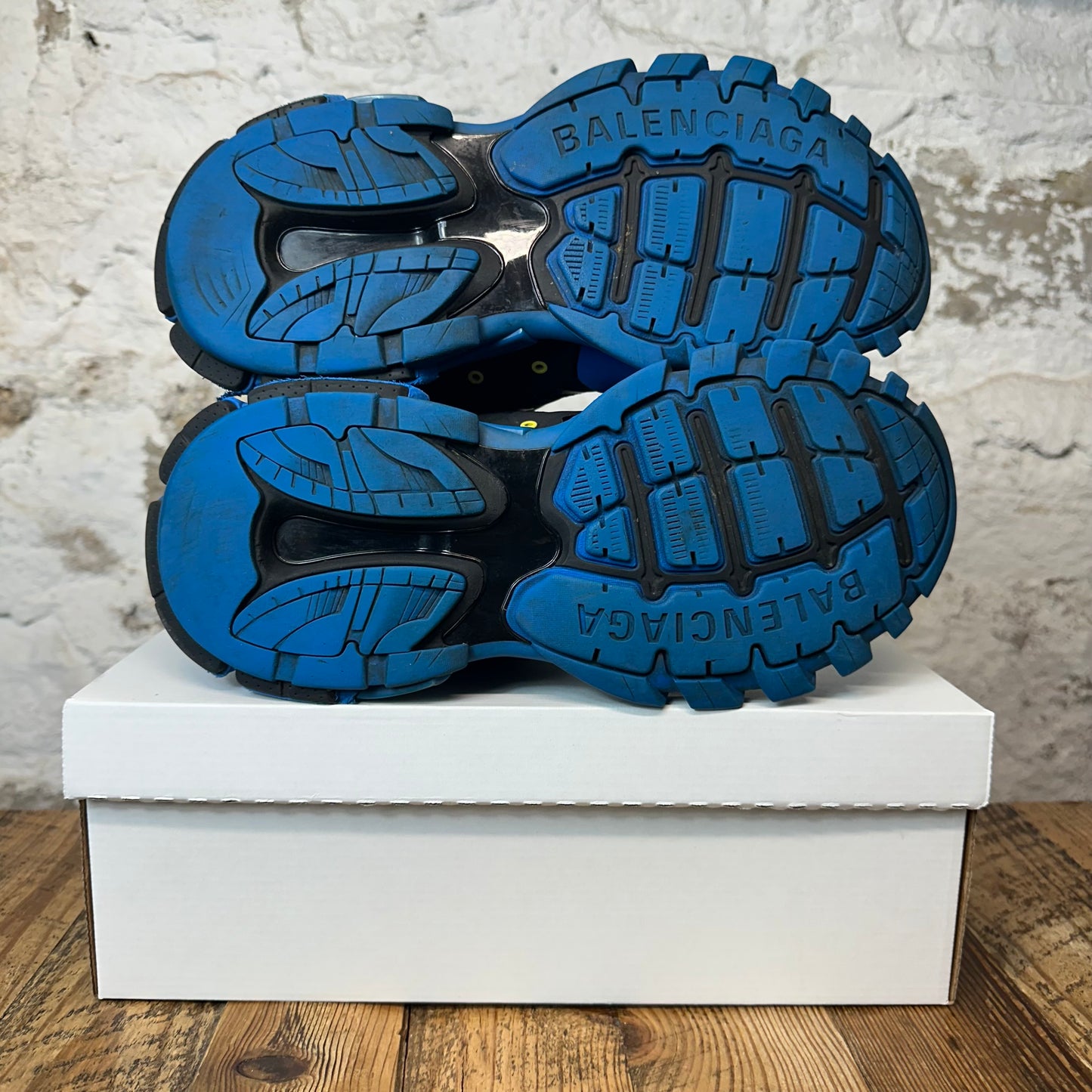 Balenciaga Track Runner Blue Yellow Black LED Sneaker Sz 11 (44)