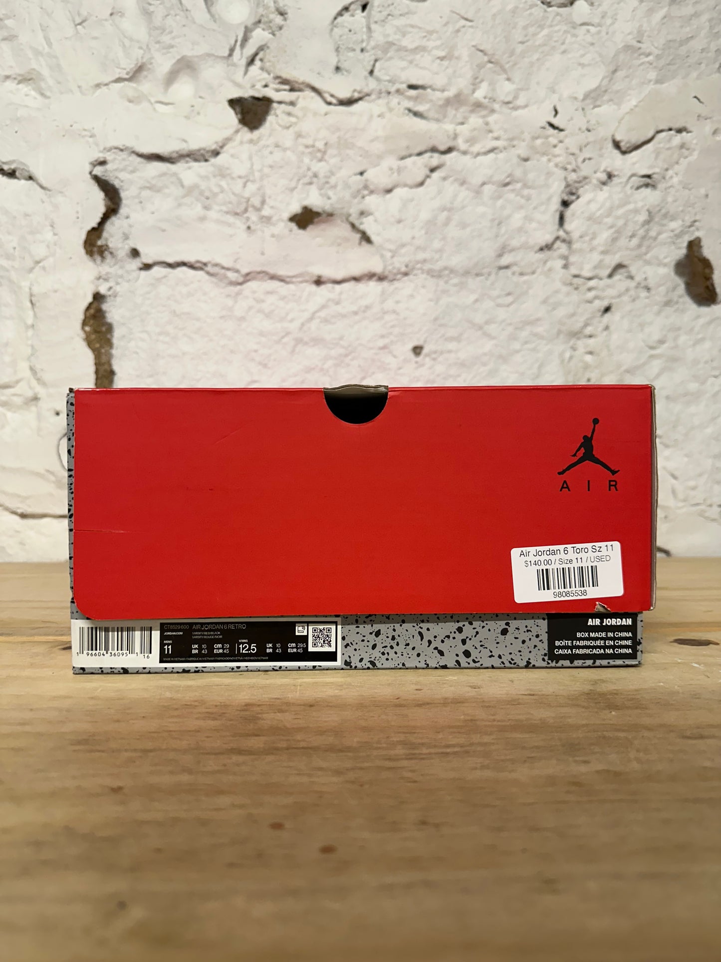 Air Jordan 6 Toro Sz 11