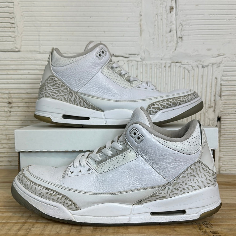 Air Jordan 3 Triple White Sz 14