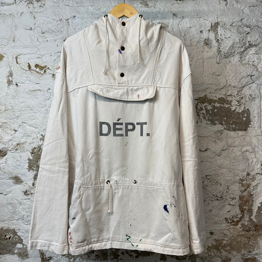 Gallery Department White Paint Splatter Anorak Jacket Sz XL