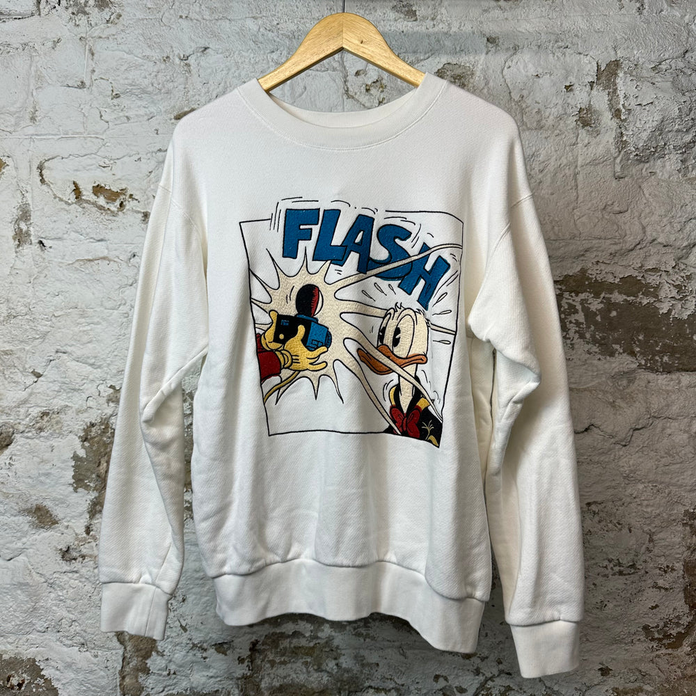 Gucci Flash Donald Duck White Crewneck Sz XS