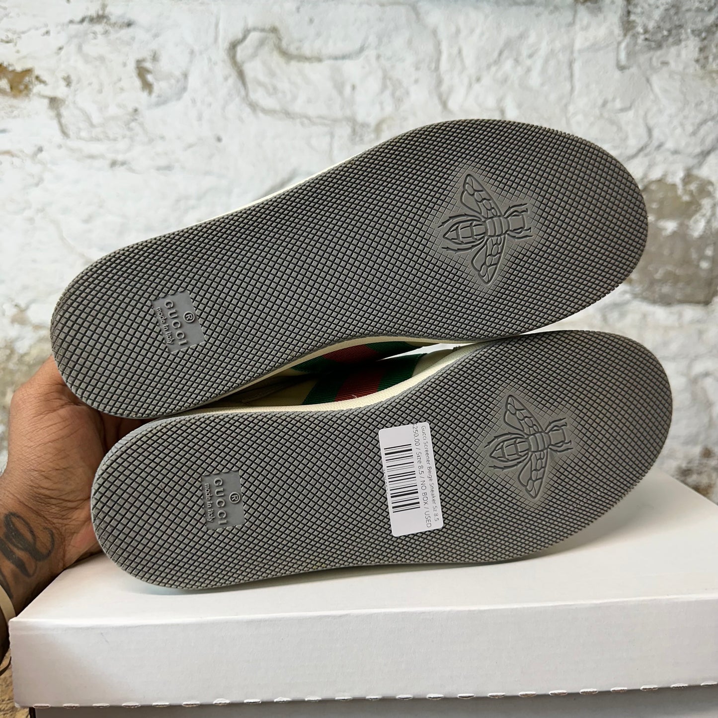 Gucci Screener Beige Sneaker Sz 8.5