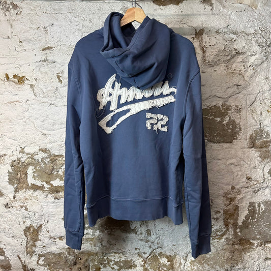 Amiri Varsity 22 Patch Blue Hoodie Sz M