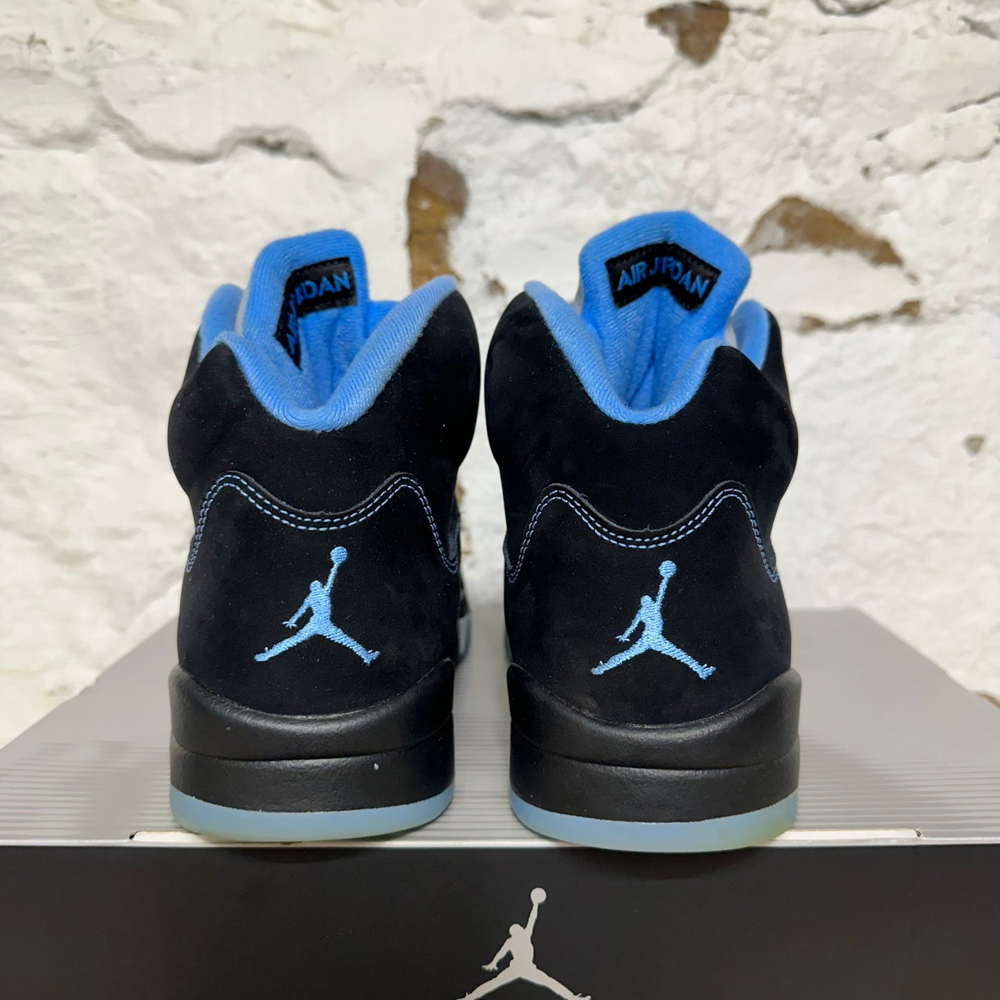 Air Jordan 5 Black University Blue Sz 10