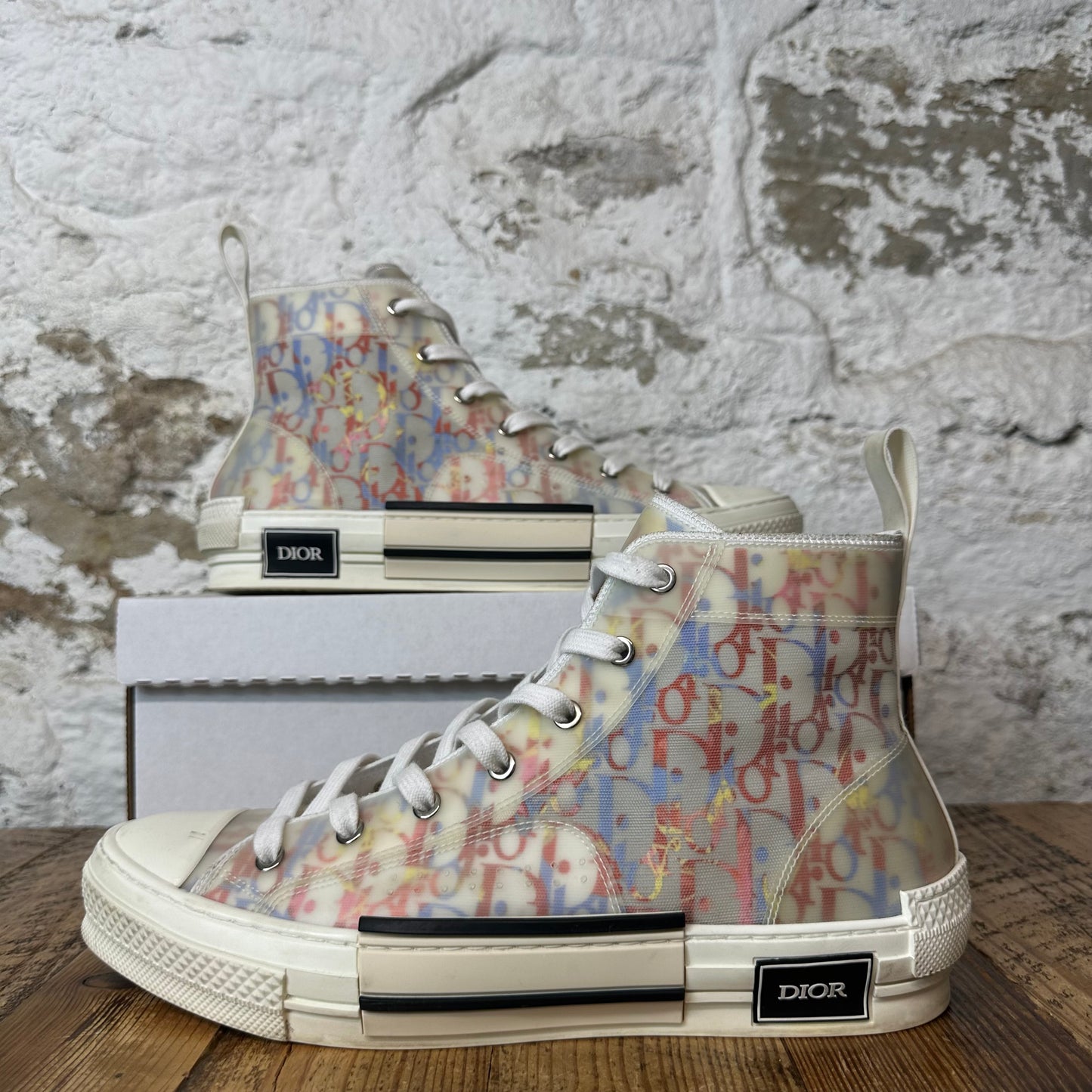 Dior B23 High Multicolor Oblique Cream Sneaker Sz 10 (43) No Box
