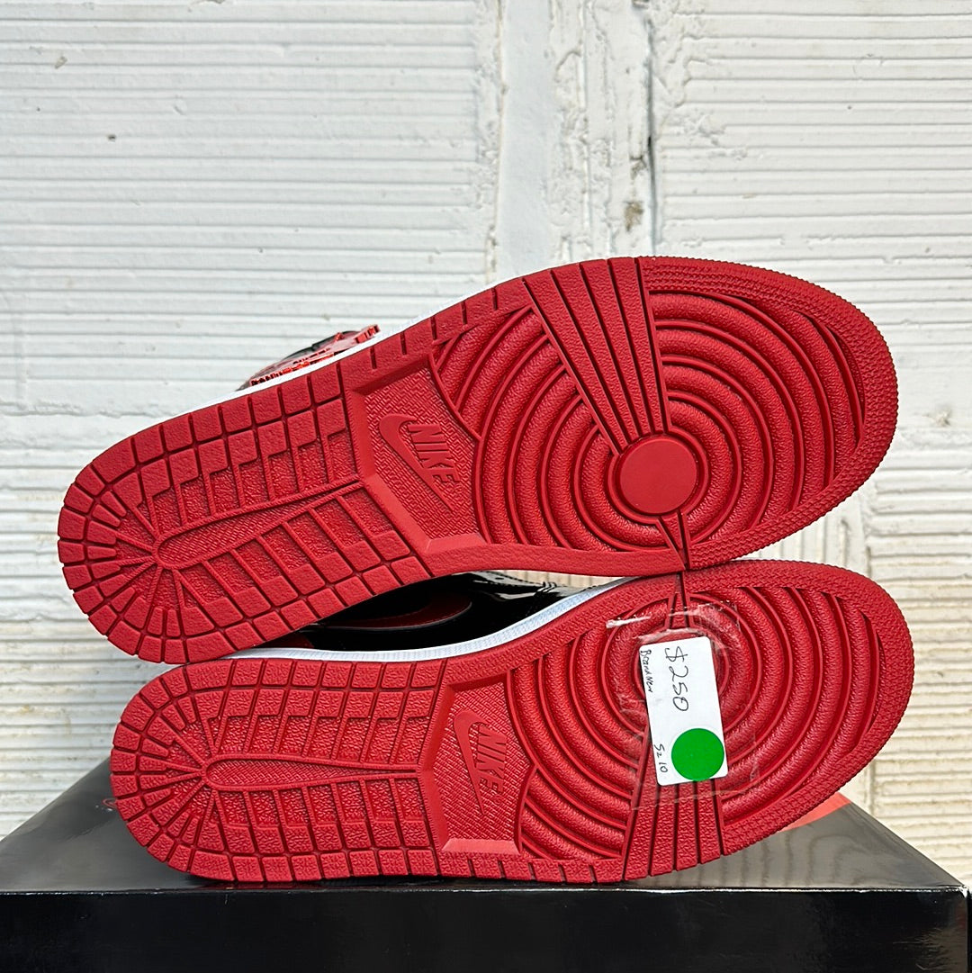 Air Jordan 1 High Patent Bred Sz 10 DS