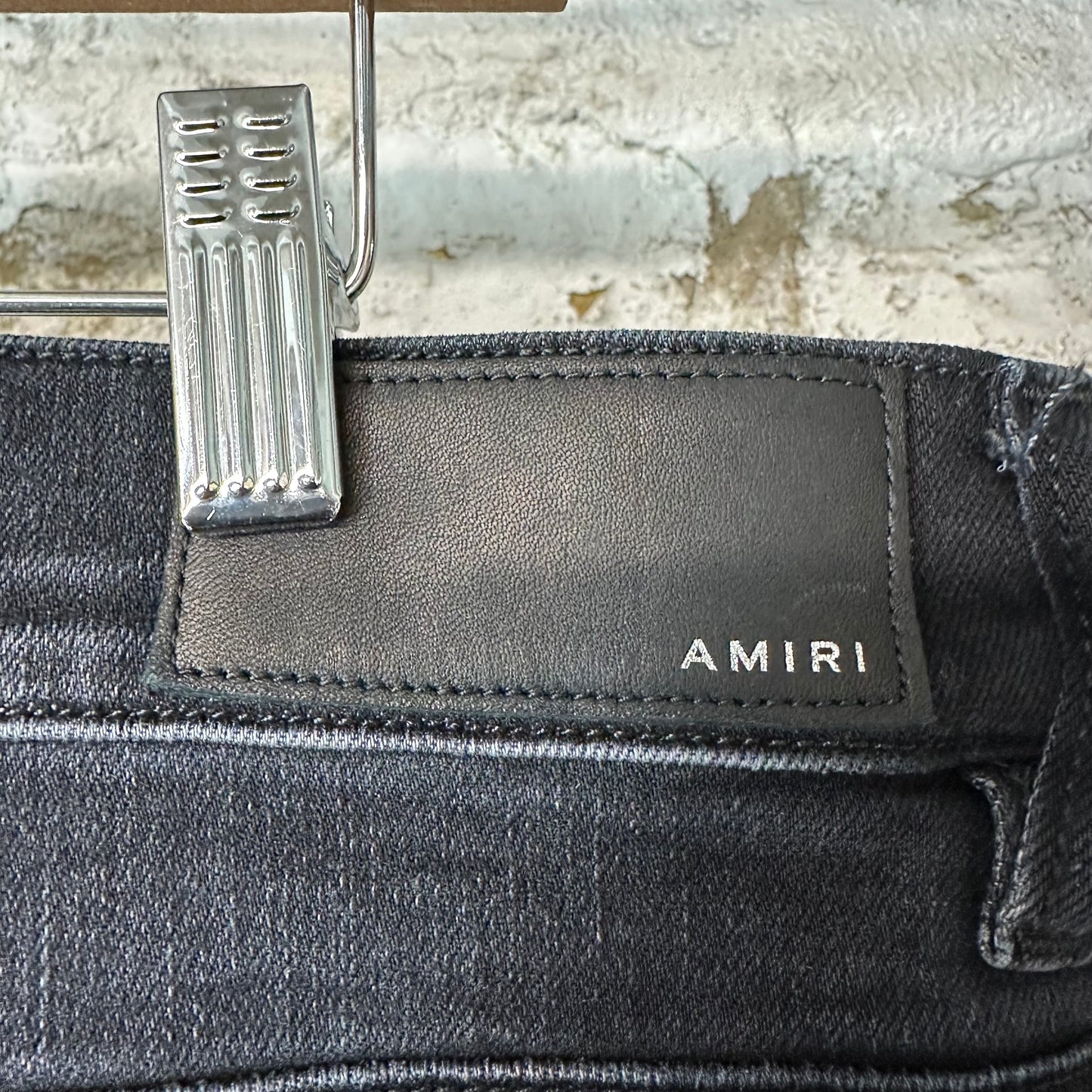 Amiri Cheetah Thrasher Black Denim Jeans Sz 36