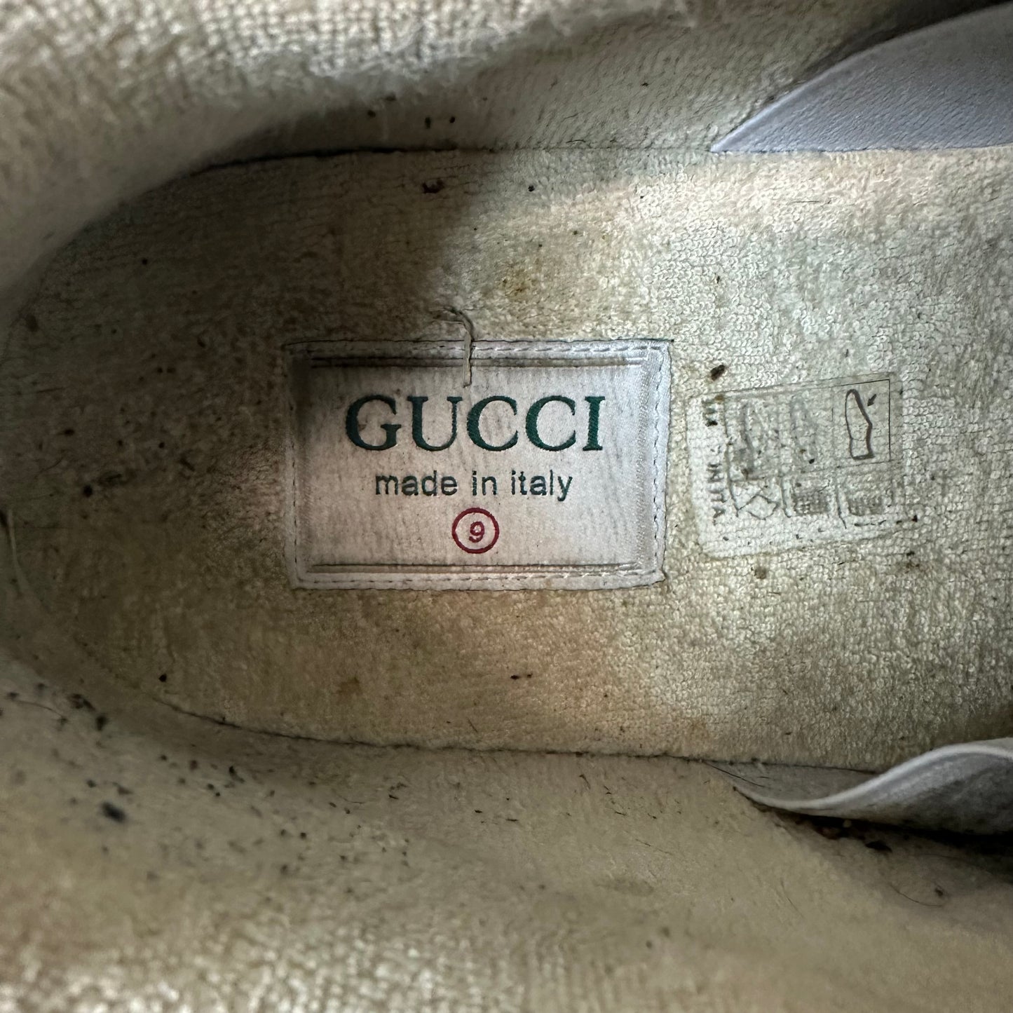 Gucci Ultrapace Silver Tan Sneaker Sz 9 No Box