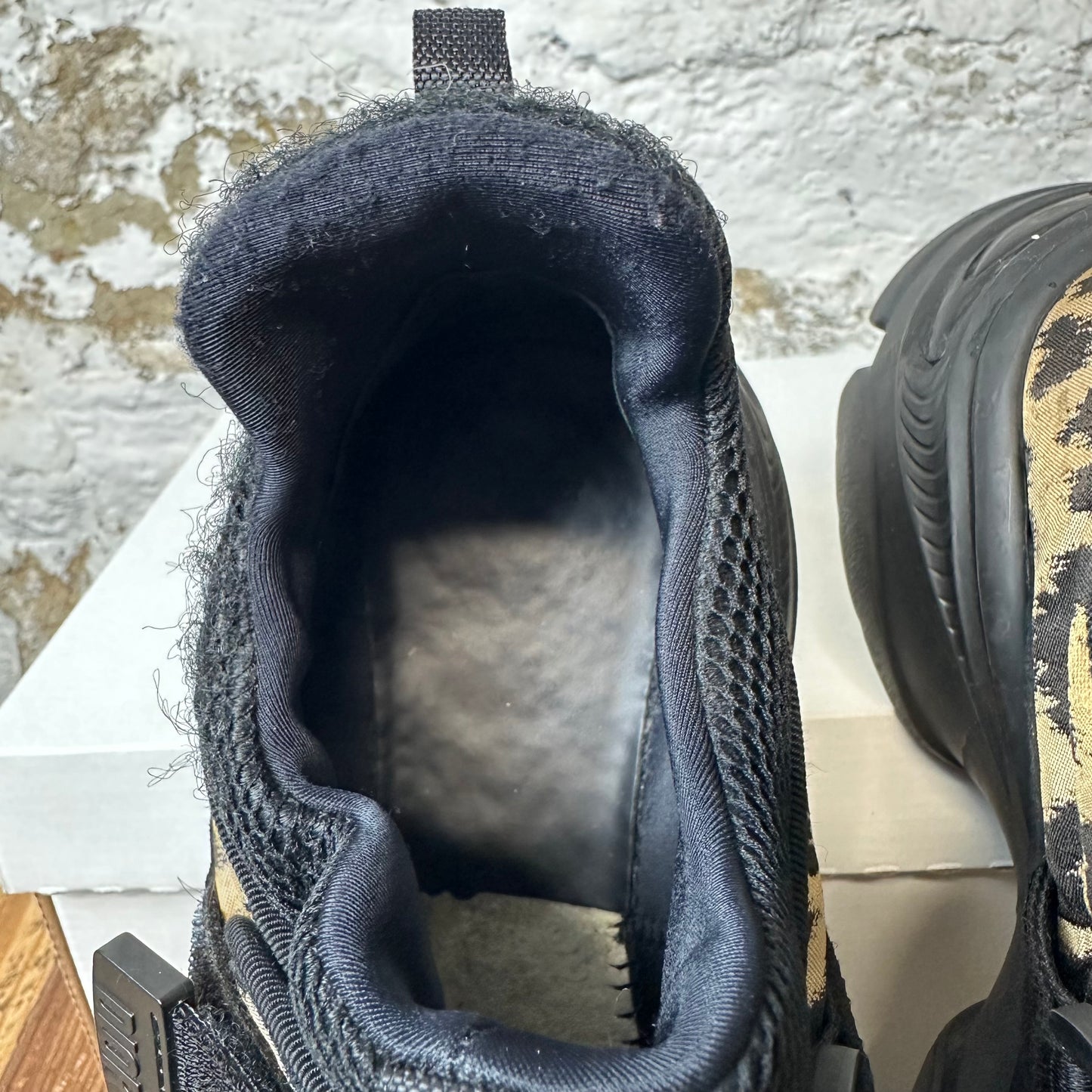 Dior D-Wander Leopard Print Black Sneaker Sz 6.5 (38.5) No Box