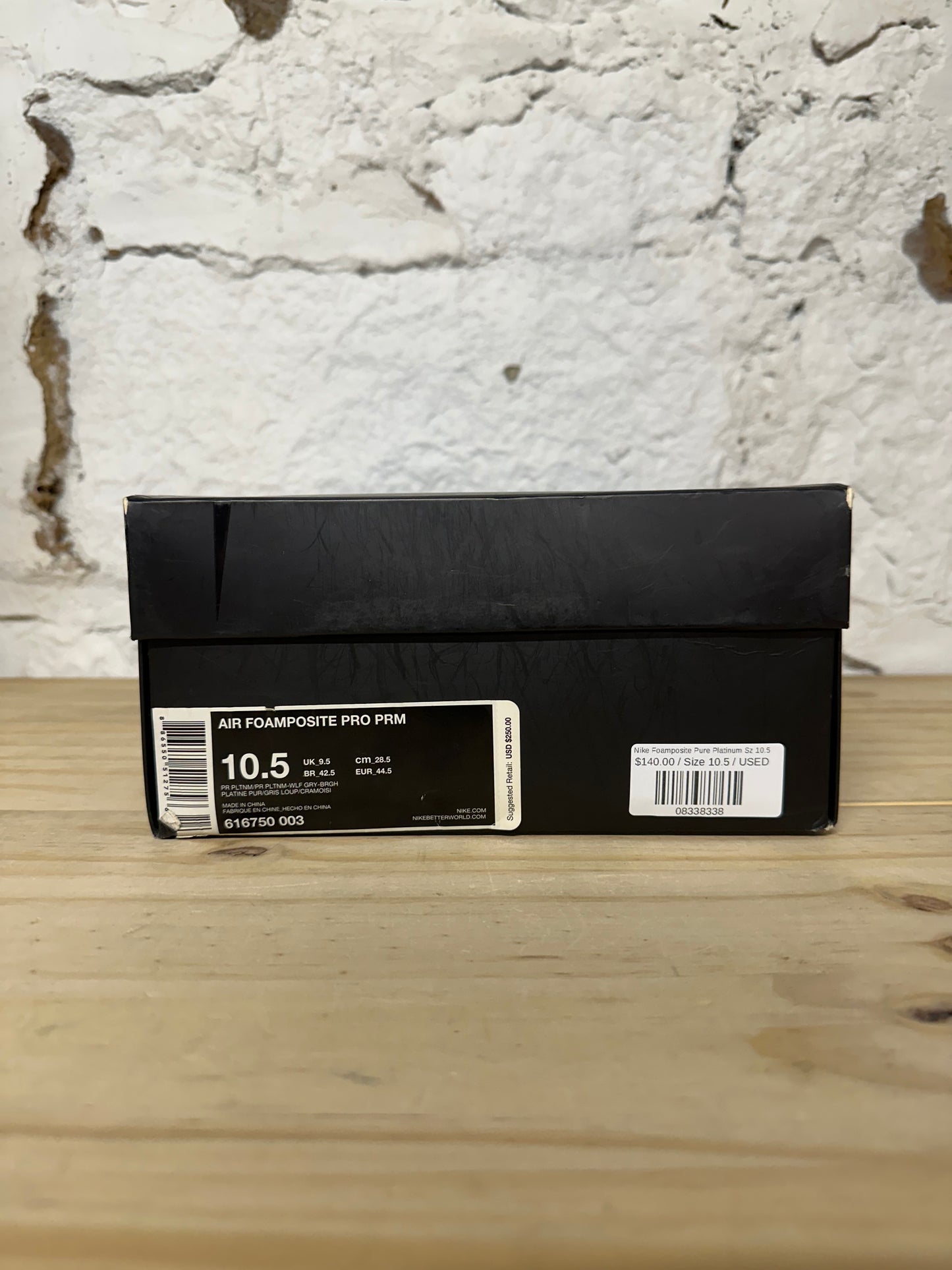 Nike Air Foamposite Pro Pure Platinum Sz 10.5