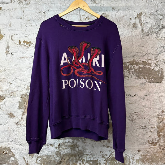 Amiri Red Cobra Poison Crewneck Purple Sz S