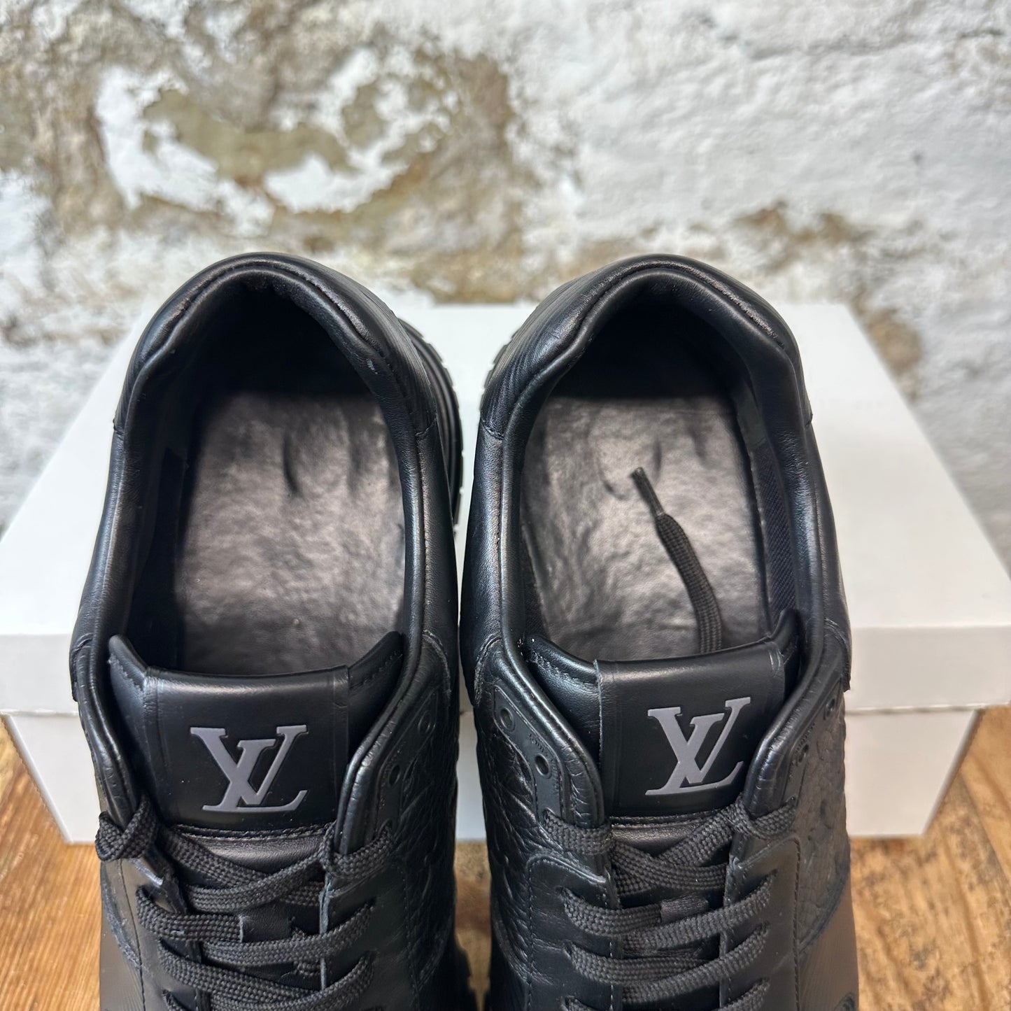 Louis Vuitton Black Monogram Runaway Sneaker Sz 10 (8.5LV) No Box