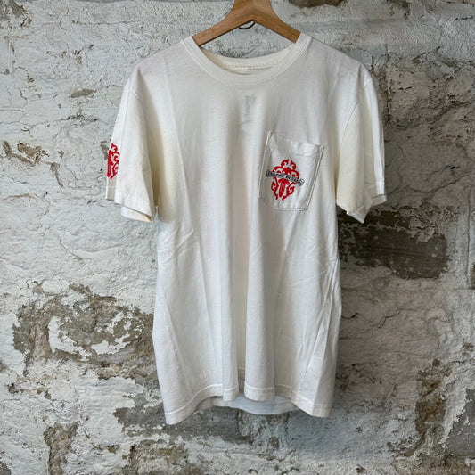 Chrome Hearts Red Dagger T-shirt White Sz M (Stained)